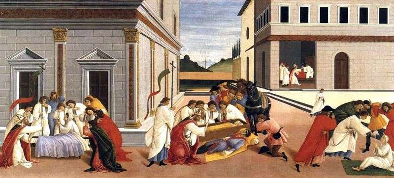 Tre miracoli di San Zinovy ​​  Sandro Botticelli