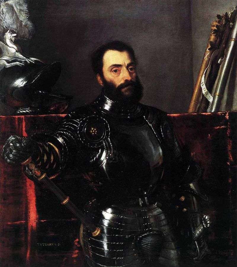 Ritratto del duca di Urba Francesco Maria della Rovere   Tiziano Vecellio