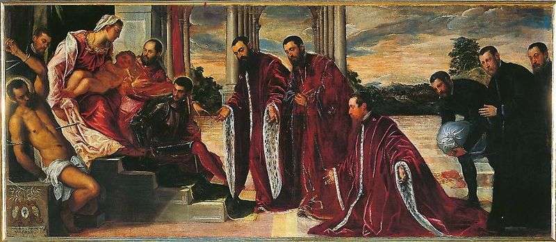 Madonna con i tre tesorieri   Jacopo Tintoretto
