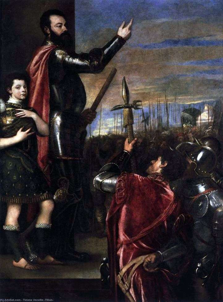 Discorso del marchese del Vasto ai guerrieri   Tiziano Vecellio