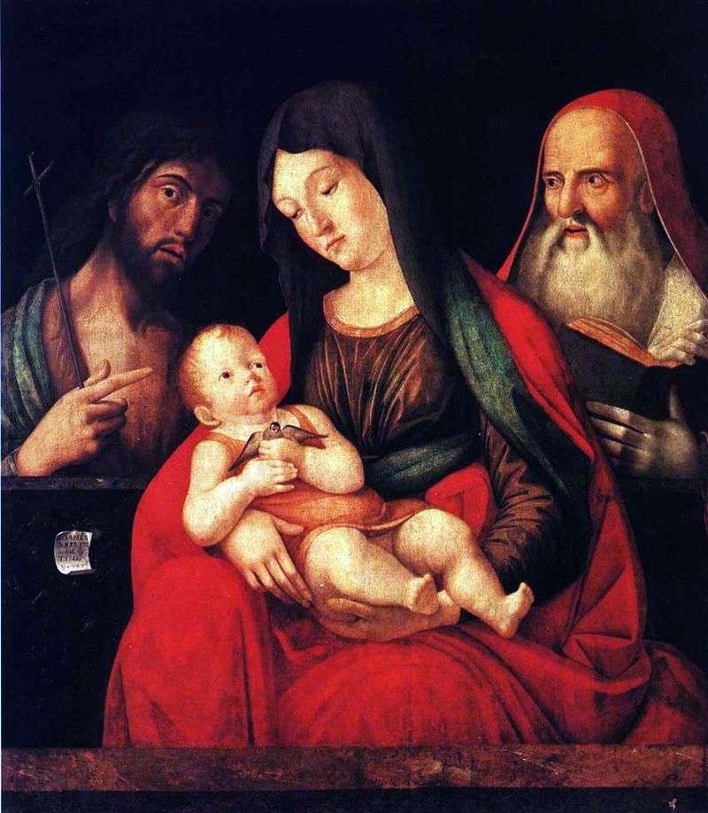 Maria con il bambino, Giovanni Battista e San Girolamo   Alvise Vivarini