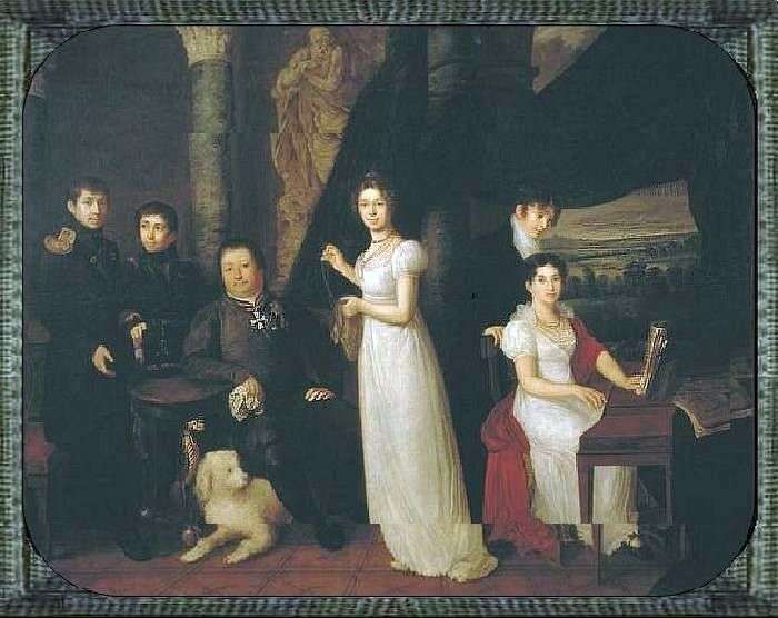 Ritratto di famiglia di Morkov   Vasily Tropinin