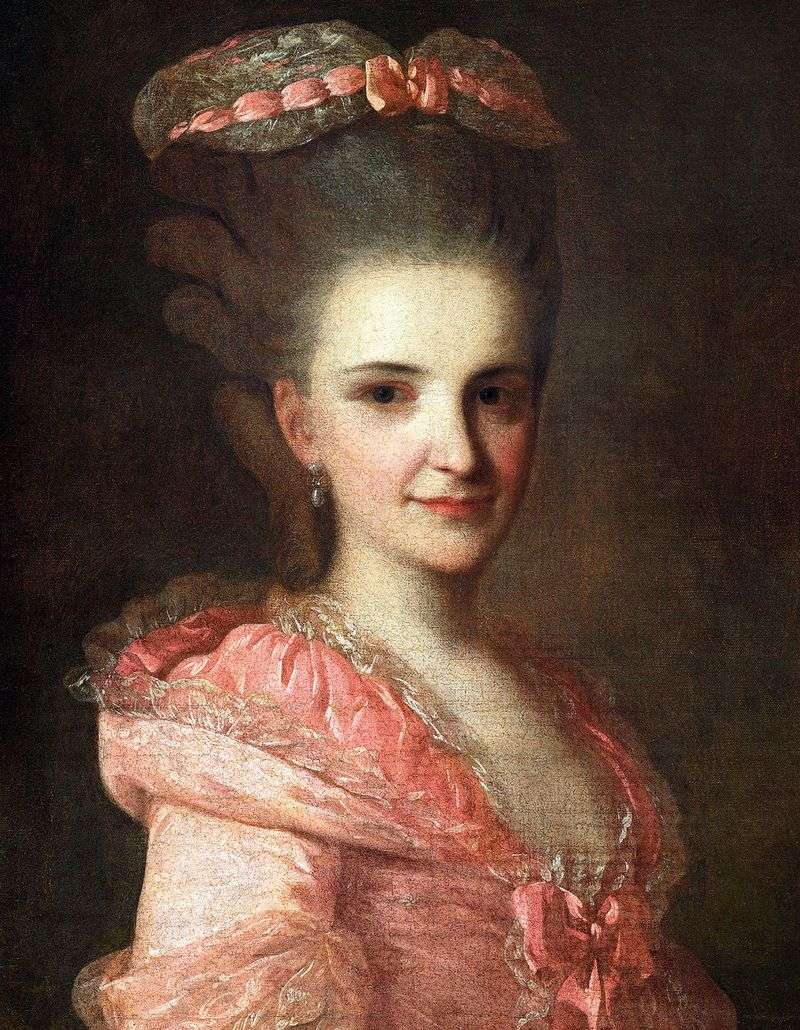 Ritratto di una donna sconosciuta in un abito rosa   Fedor Rokotov