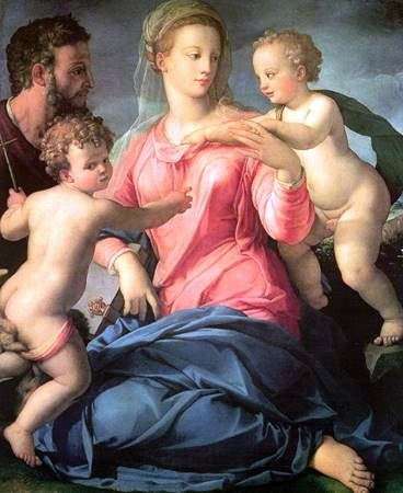 Sacra Famiglia con il piccolo Giovanni Battista (Madonna Stroganov)   Agnolo Bronzino