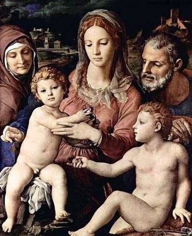 Sacra Famiglia con SantAnna e Giovanni Battista   Agnolo Bronzino