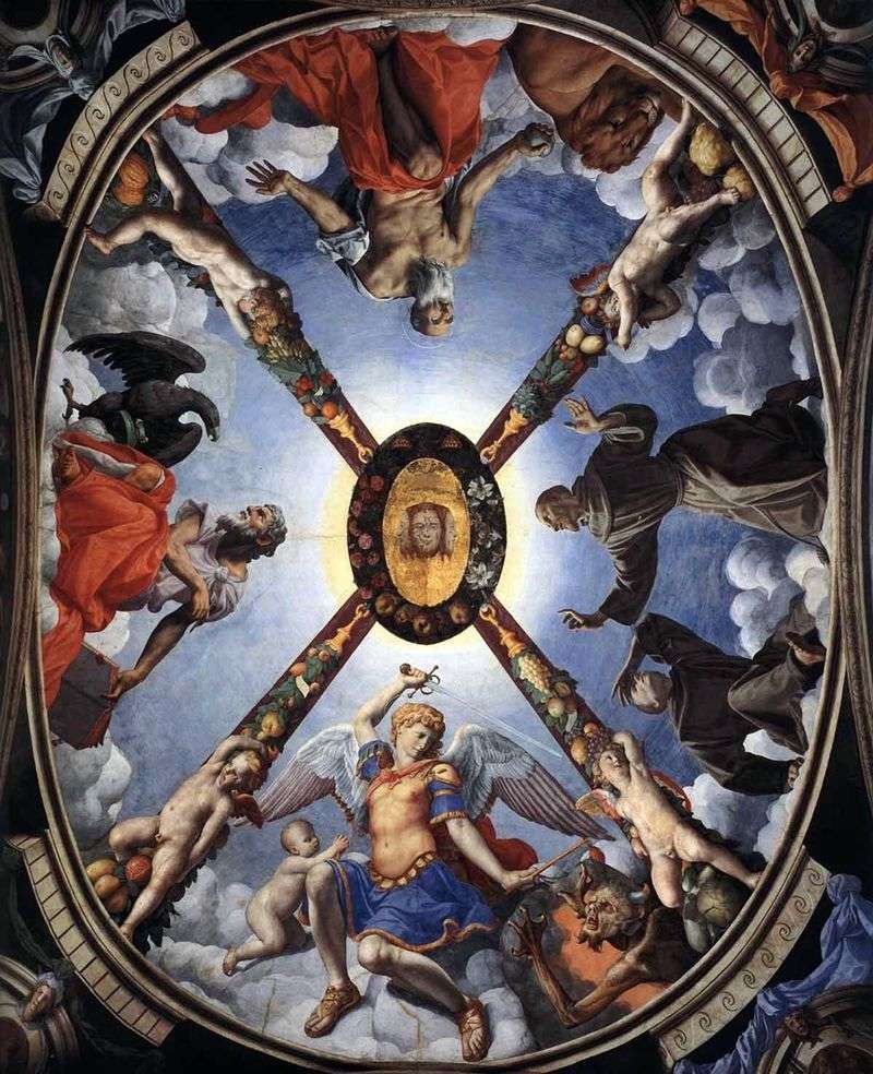 Decorazione, soffitto dipinto   Agnolo Bronzino
